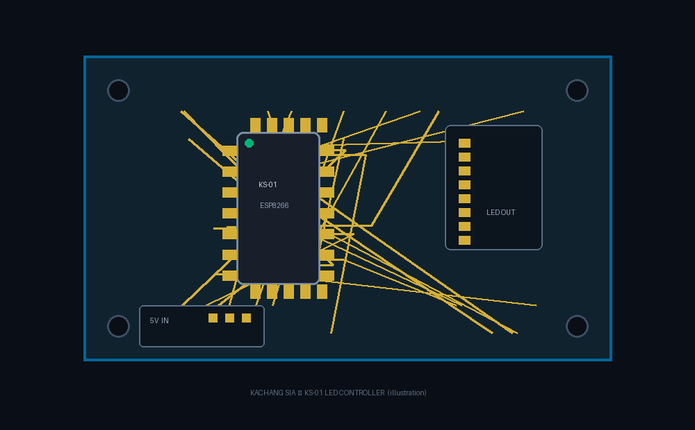 Kachang Sia KS-01 LED controller board illustration
